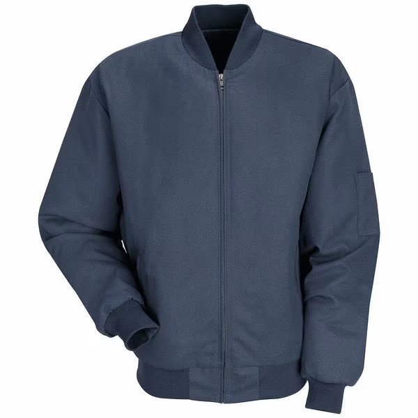 Men's Blue Polyester/Cotton Jacket size M, Red Kap, Mfr#: JT38NV RG M