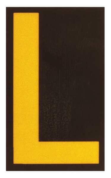 Reflective Numbers And Letters, L, PK25, Brady, Mfr#: 5000-L