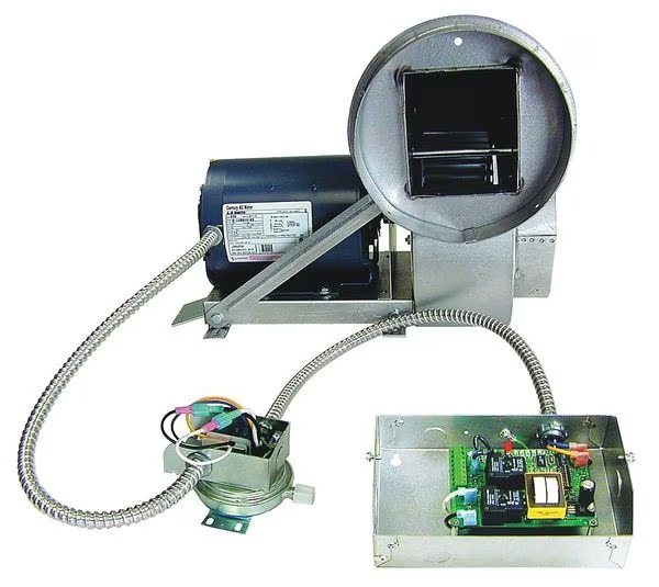 Induced Draft Blower, 115, Aluminized Steel Fan, 18 in H., Tjernlund Products, Mfr#: HS5