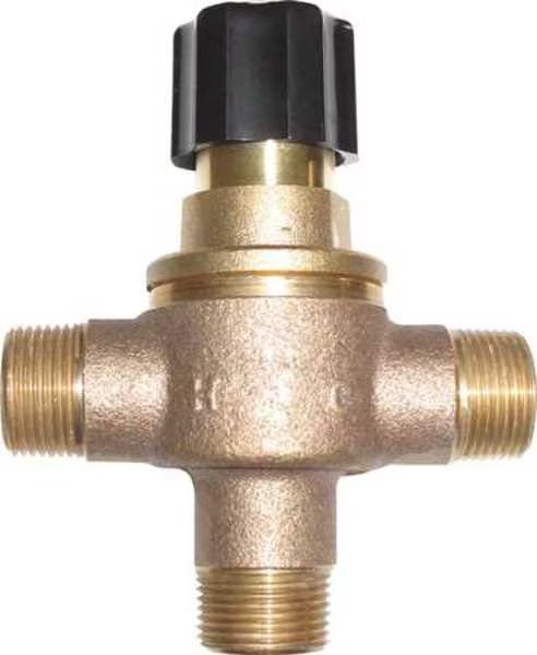 Mixing Valve, Brass, 0.5 to 9 gpm, Leonard Valve, Mfr#: 370-LF