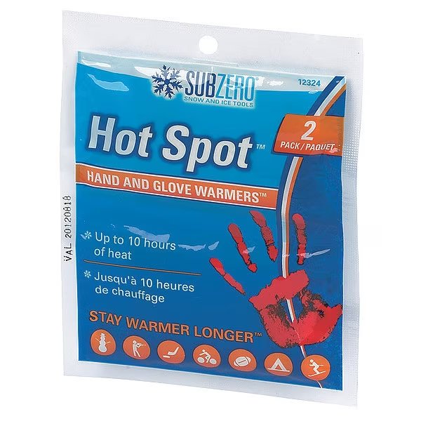 Hand Warmers, 3 1/2 x 2 3/4 in., PR, Subzero, Mfr#: 12324
