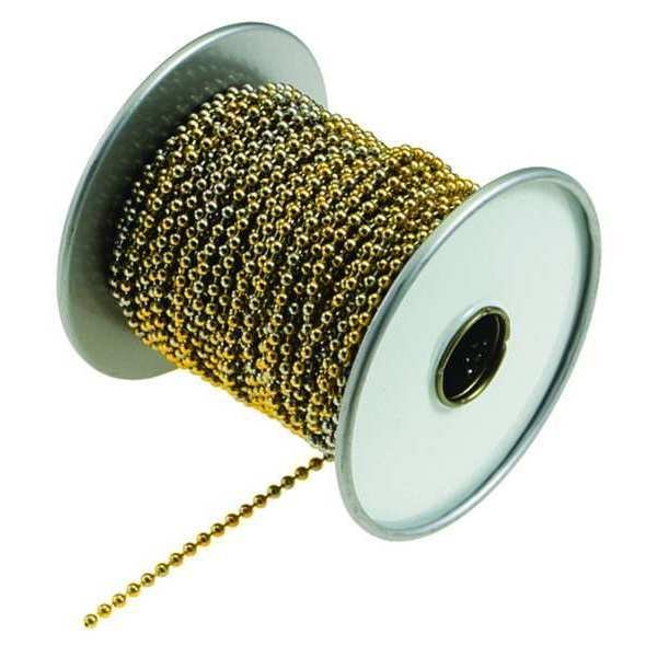 Bead Chain Sp, Gld, Yel Brs, 100 ft., Lucky Line, Mfr#: 31800