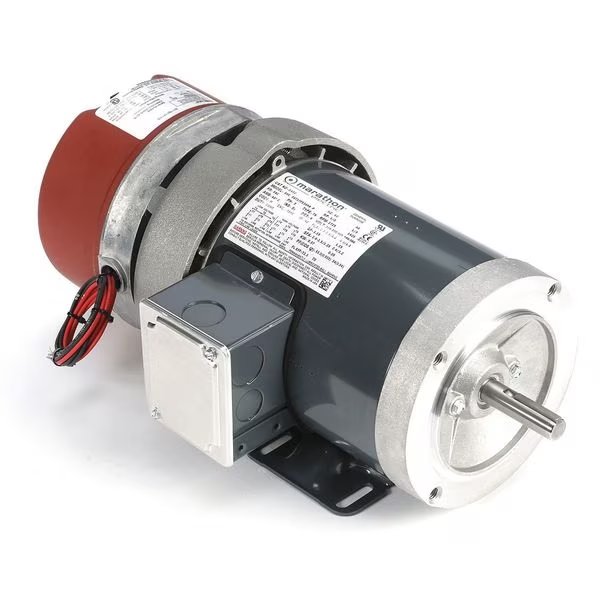 Brake Motor, TEFC, 1/2 HP, 56C, 208-230/460, Marathon Motors, Mfr#: 056T17F5349