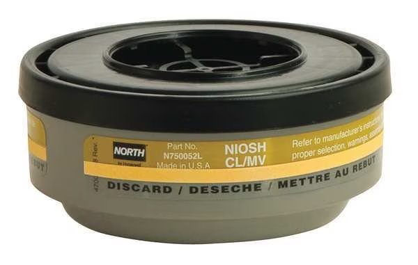 Cartridge, Threaded, MV, CL, Olive, 1 PR, NIOSH, Honeywell North, Mfr#: N750052L
