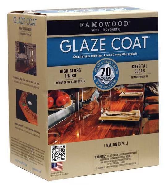 1 gal High Build Coating, High Gloss Finish, Clear, Famowood, Mfr#: 5050110