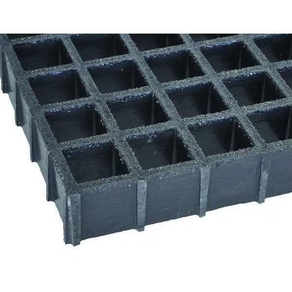 Molded Grating, 72 in Span, Grit-Top Surface, Corvex Resin, Dark Gray, Fibergrate, Mfr#: 878980