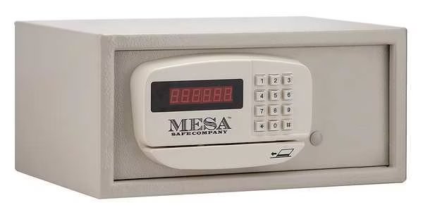 Hotel Safe, 0.4 cu ft, 25 lb, Not Rated Fire Rating, Mesa Safe Co, Mfr#: MH101