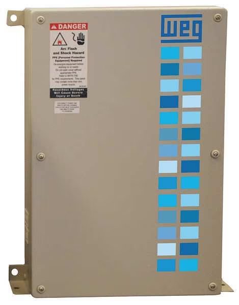 Power Factor Correction Capacitor, 2.5 KVAR, 240V AC, 3 Phase, 60 Hz, Protection: None, Weg, Mfr#: BCWTC250V29B4-N