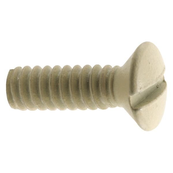Wall Plate Screws, #6-32 x 1/2 in., Steel Construction, Ivory, Oval Head, Slotted Drive (100 Pack), Primeline Tools, Mfr#: MP9015