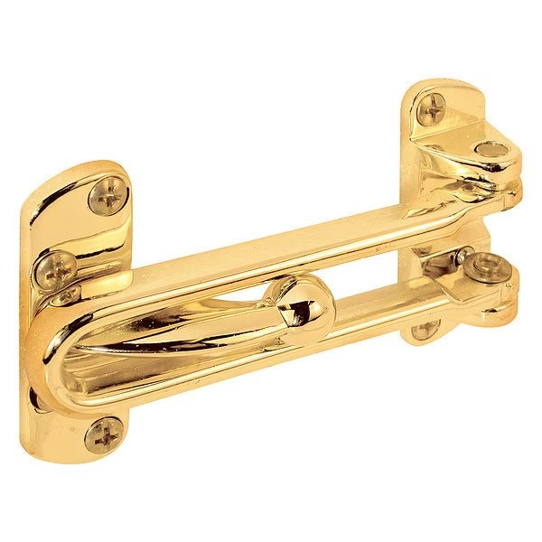 Swing Bar Entry Door Lock, Brass Plated, Primeline Tools, Mfr#: MP4059-1
