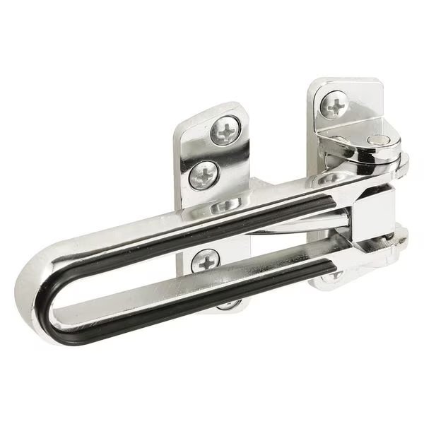 Swing Bar Lock, Features Rubber Bumper, Diecast Zinc, Polished Chrome (Single Pack), Primeline Tools, Mfr#: MP4743