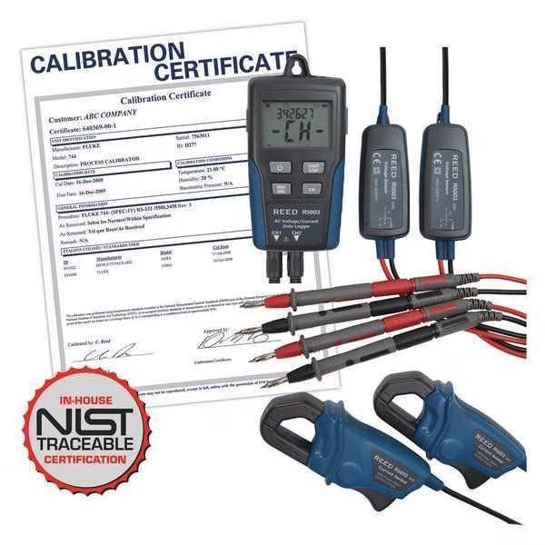 Dual Input True RMS AC Voltage/Current Datalogger with NIST Calibration Certificate, Reed Instruments, Mfr#: R5003-NIST