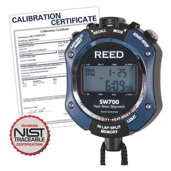 Heat Stress Stopwatch with NIST Calibration Certificate, Reed Instruments, Mfr#: SW700-NIST