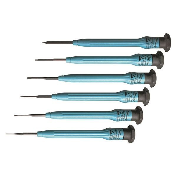 Fixed ESD Slot Screwdriver Set, 6 Pc, Moody Tool, Mfr#: 58-0316