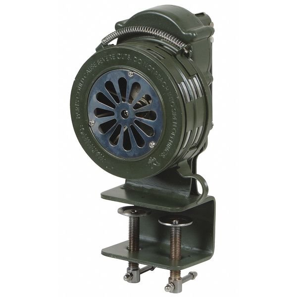 Siren, Hand Crank, Metal, Bracket Mount, Vestil, Mfr#: SIREN-100-BM