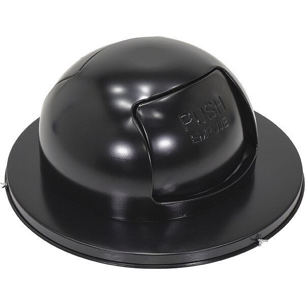 Stl Waste Top Dual Door for Drum, Black, Vestil, Mfr#: TRASH-TOP-DD-BK