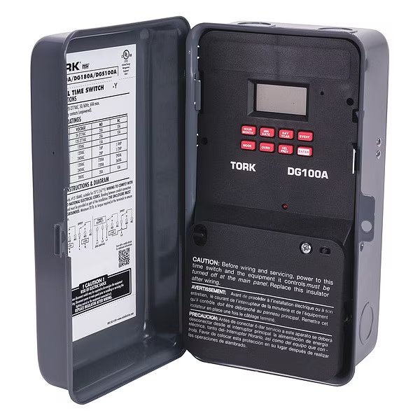 Digital Timer Dpdt Title 24 365 Day, Tork, Mfr#: DG100A