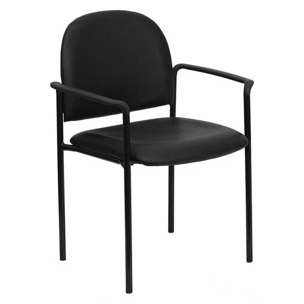 Black Vinyl Stack Chair, Flash Furniture, Mfr#: BT-516-1-VINYL-GG