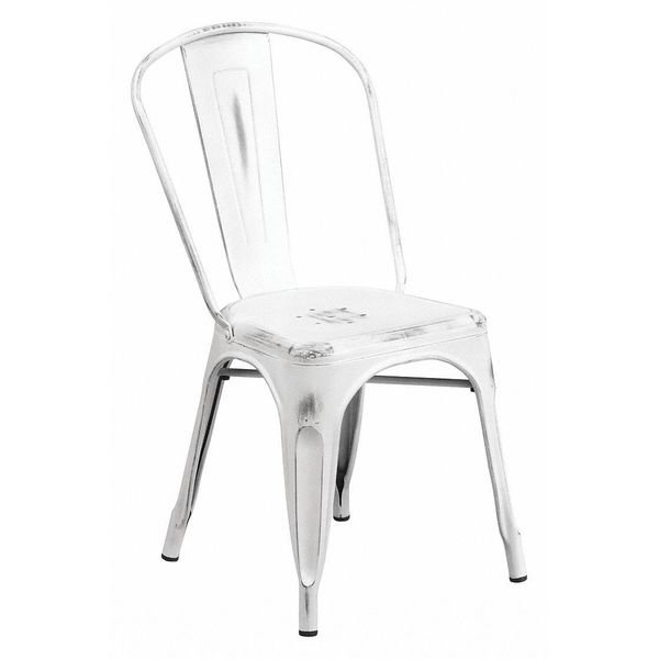 Stackable Chair, 17-3/4 in W 20" L 33-1/2" H, Contemporary Series, Flash Furniture, Mfr#: ET-3534-WH-GG