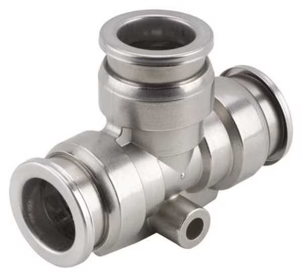 3/8" Tube 316 SS Union Tee, Smc, Mfr#: KQG2T11-00