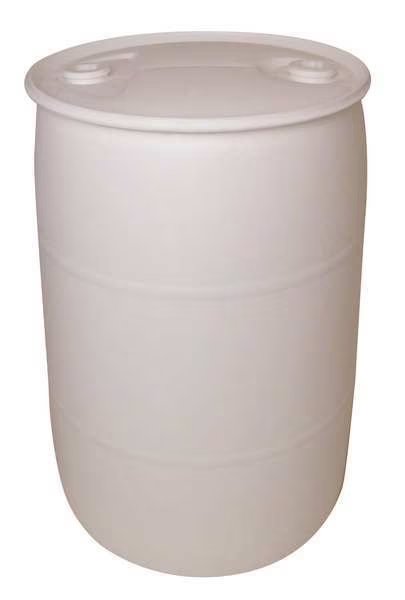 Closed Head Transport Drum, Polyethylene, 55 gal, Unlined, White, EnjoyTool Select, Mfr#: THO55W
