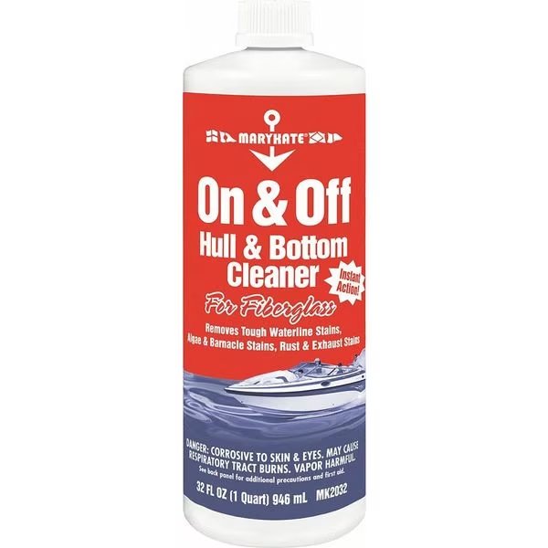 1 Oz. Hull and Bottom Cleaner Bottle, White, Concentrate, Marykate, Mfr#: MK2032