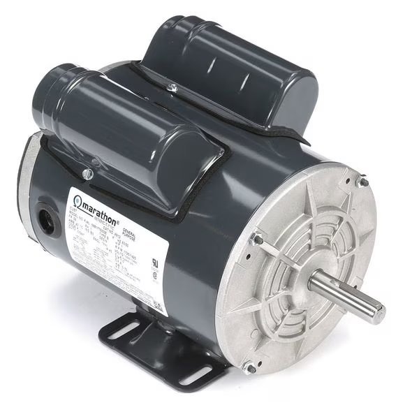 Capacitor-Start/Run Belt Drive Motor, 1 HP, 56 Frame, 115/230V AC Voltage, 1,725 Nameplate RPM, Marathon Motors, Mfr#: 056B17T5303
