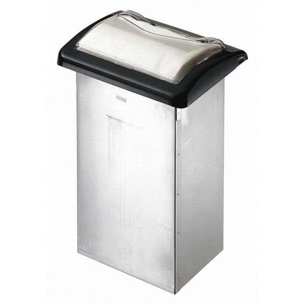 Napkin Dispenser, Fullfold, Clear/Black, Venue, Mfr#: H2005CLBK