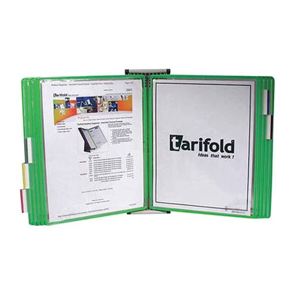 Document Wall Display Unit, 10 Green Pocket, Tarifold, Mfr#: W251