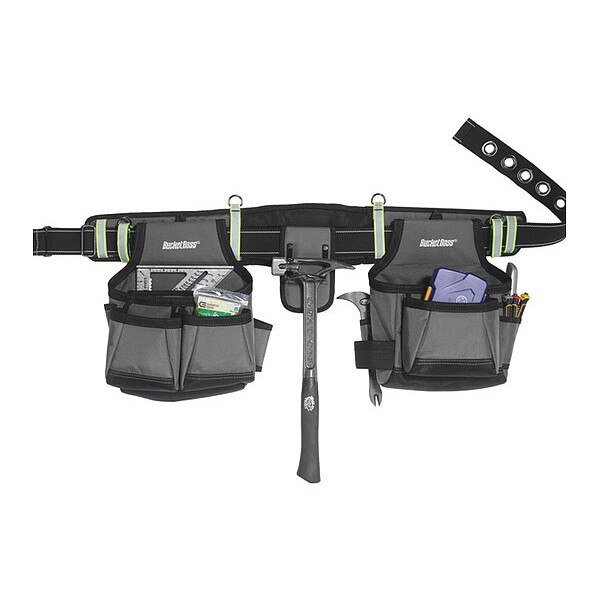 HV Contractor's Rig, 1680 Heavy Duty Poly Fabric, 29 Pockets, Bucket Boss, Mfr#: 55105-HV