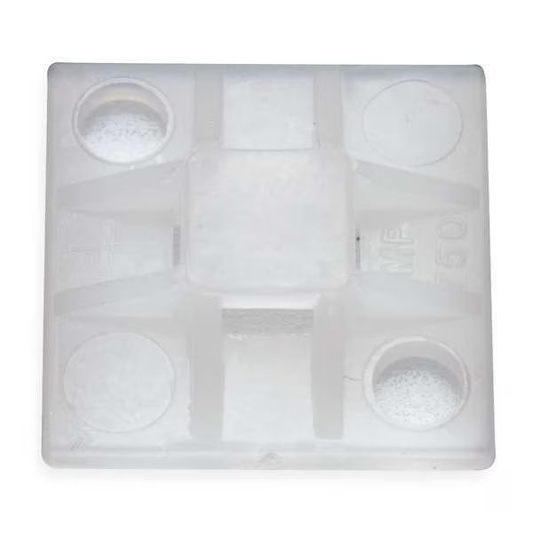 Cable Tie Mounting Pad, 4-Way, Natrl, PK100, Ty-Rap, Mfr#: MPNY-750-9-C