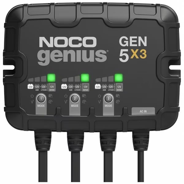 Battery Charger, 15 A Input, 6 ft L Cable, Noco, Mfr#: GEN5X3