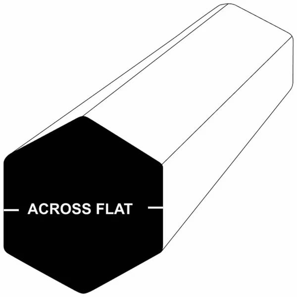 Carbon Steel Hex Bar, 24 in L, 1/4 in W, EnjoyTool Select, Mfr#: 22537_24_0