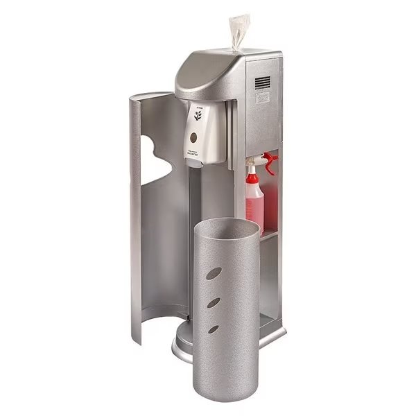 The Cleaning Station Wipes Dispenser and Hand Sanitizing Station, Black, No Dispenser, Zogics, Mfr#: TCS-B