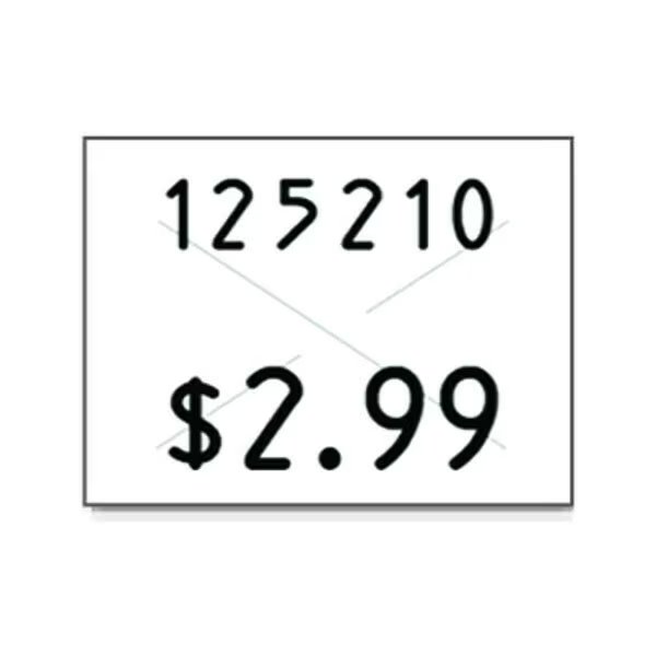 Pricing Label Kit, 2-Line, White, PK3, Garvey, Mfr#: 90949