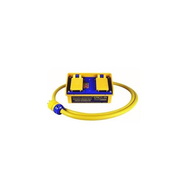 Gfci Portable, 15A Auto, 6 ft., Indust. Gra, Ericson, Mfr#: 1060