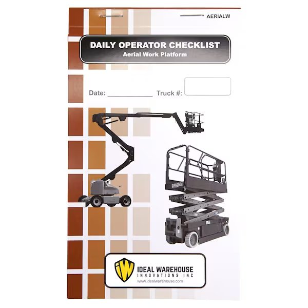 Replacement Checklist Book, 1 3/8" W, PK5, Ideal Warehouse Innovations, Mfr#: 70-1079-CP
