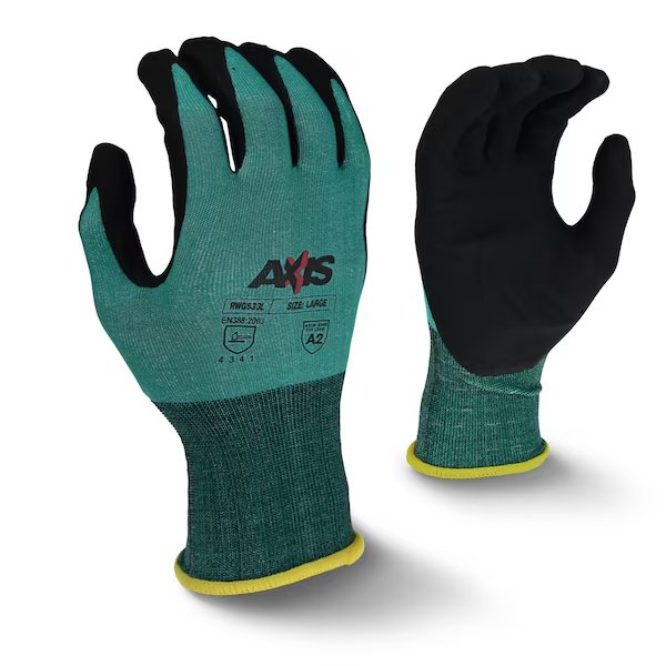 Cut Resistant Coated Gloves, A2 Cut Level, Foam Nitrile, S, , Radians, Mfr#: RWG533TS